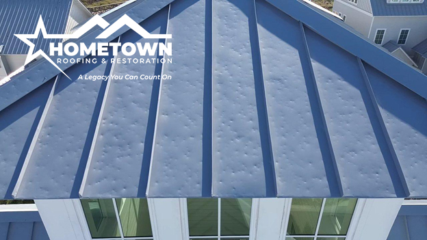 Close-up documentation of hail impact damage on residential shingles during professional roof inspection